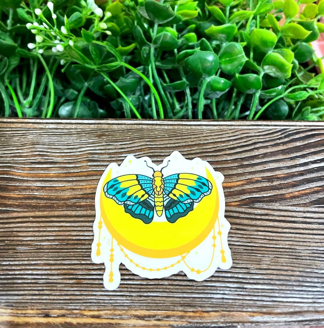 Magical Boho Moth Sticker