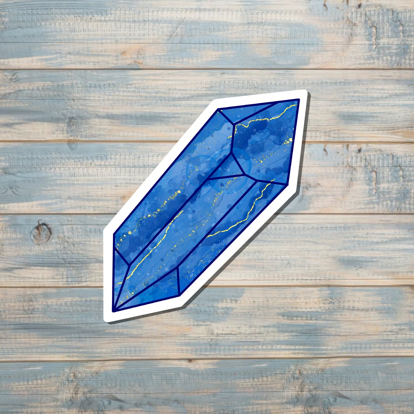Blue Crystal Gemstone Sticker |Sticker or Magnet