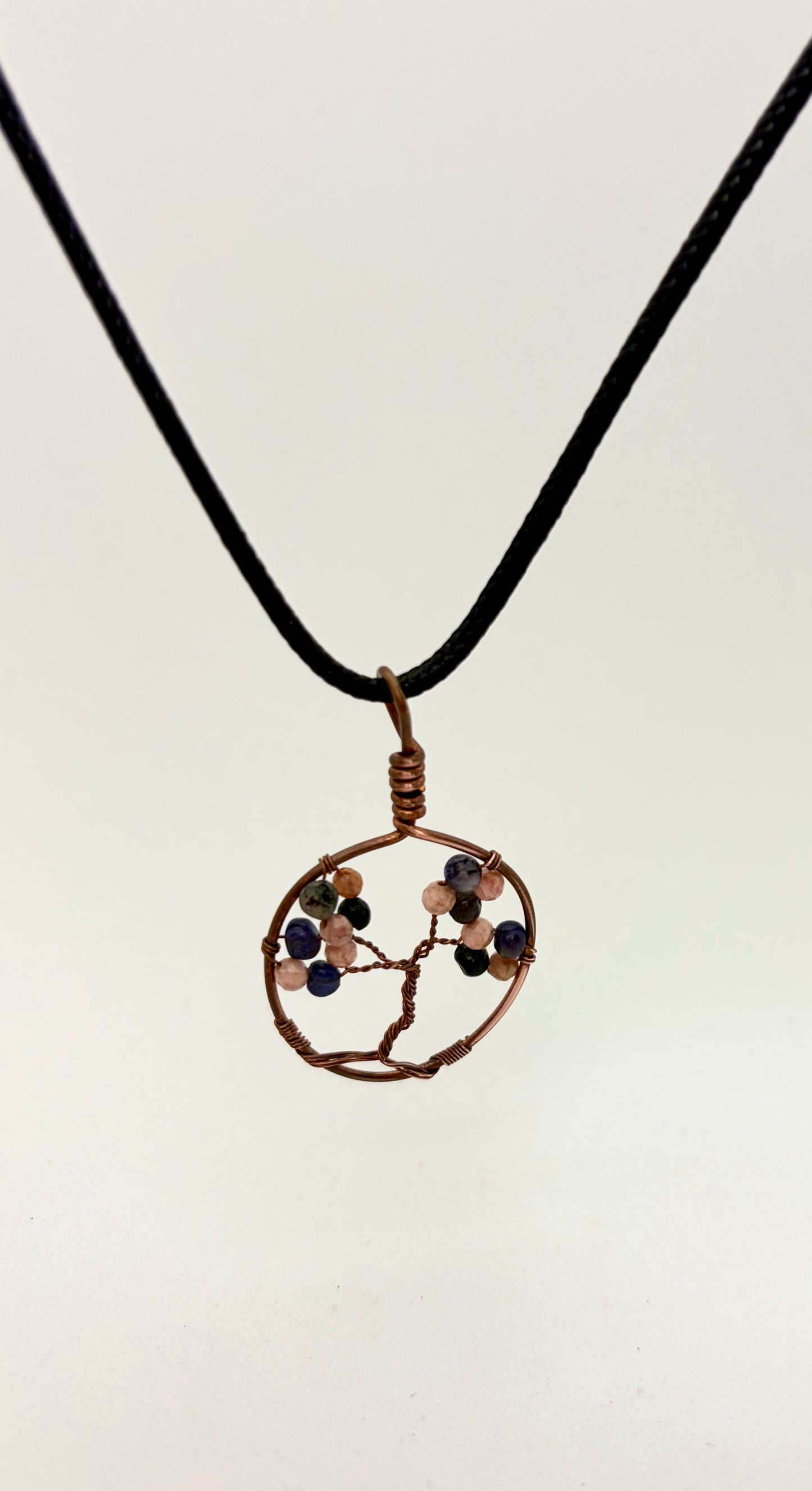 Mini Tree of Life Pendant | Copper Wire Wrapped Gemstone Necklace