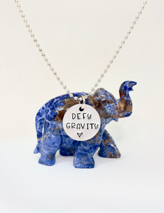 Defy Gravity • Hand-Stamped Necklace