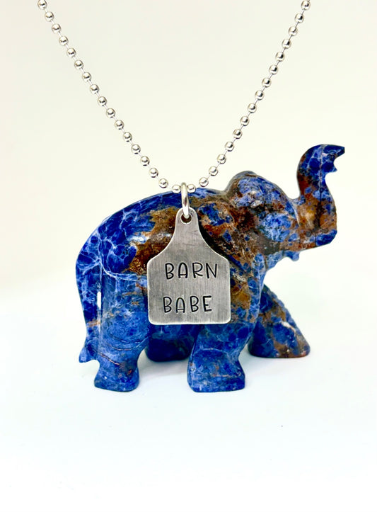 BARN BABE – Hand Stamped Farm Girl Necklace
