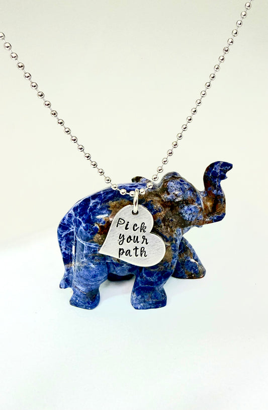 Pick Your Path • Hand-Stamped Aluminum Necklace