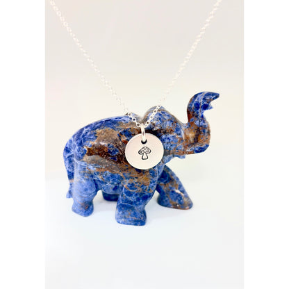 Little Shroom • Hand-Stamped Mushroom Necklace