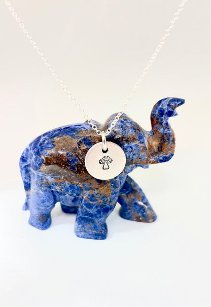 Little Shroom • Hand-Stamped Mushroom Necklace
