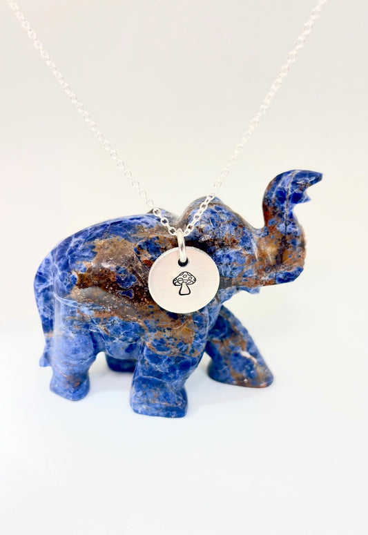 Little Shroom • Hand-Stamped Mushroom Necklace