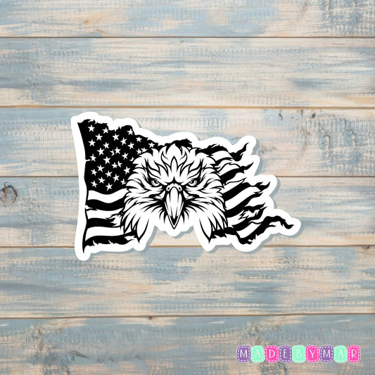 American Flag Eagle |Sticker or Magnet | Patriotic Pride