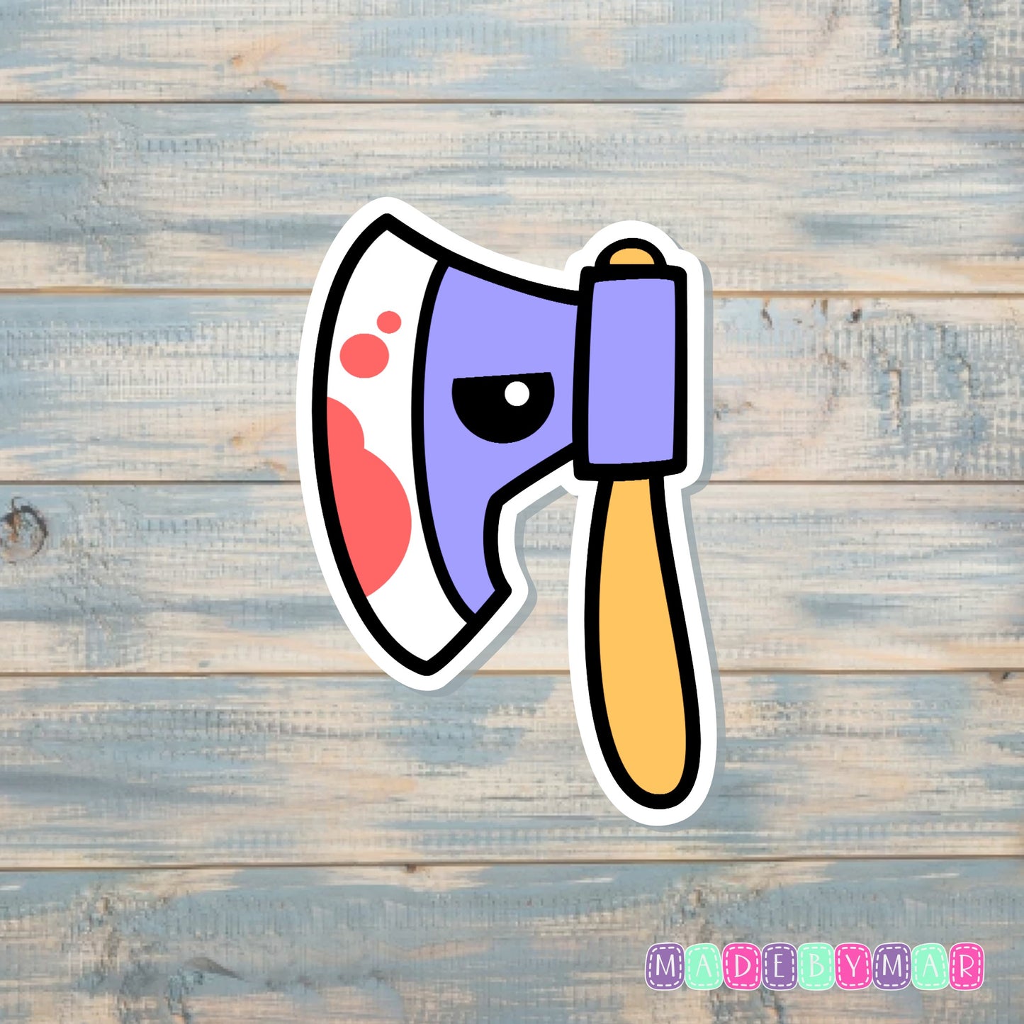 Kawaii Bloody Axe |Sticker or Magnet | Lumberjack