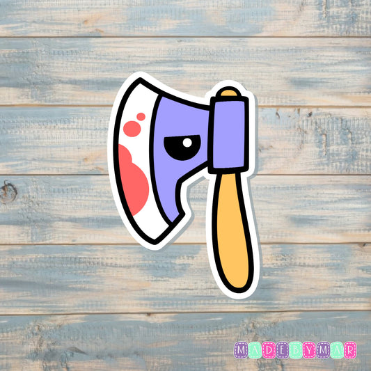 Kawaii Bloody Axe |Sticker or Magnet | Lumberjack