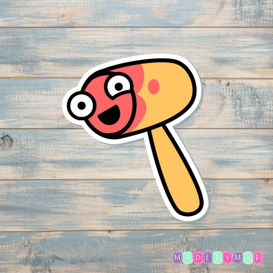 Kawaii Bloody Mallet |Sticker or Magnet | Lumberjack