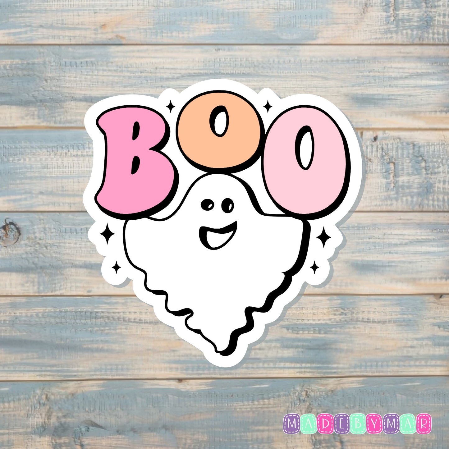 Cute Ghost Boo |Sticker or Magnet | Halloween