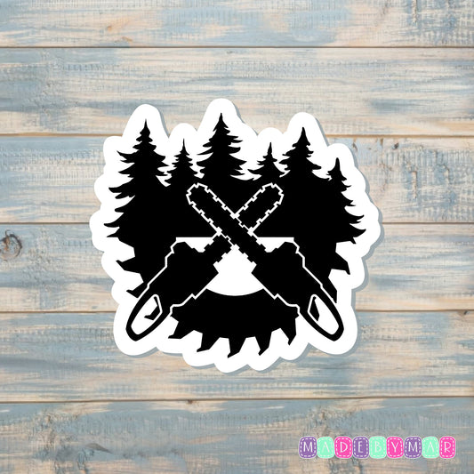 Rustic Chainsaw |Sticker or Magnet | Lumberjack
