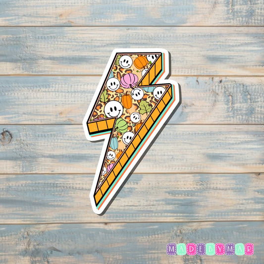 Retro Lightning Bolt |Sticker or Magnet