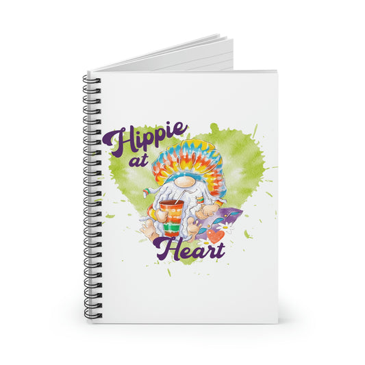 Hippie at Heart Spiral Notebook - Ruled Line