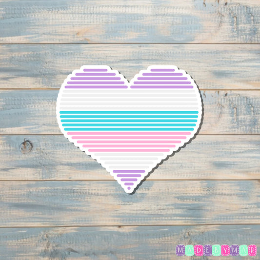 LGBT Intersex Heart Sticker |Sticker or Magnet