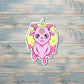 Kawaii Goat Sticker | Creepy Pastel Goth Decal |Vinyl Sticker or Magnet |Boho Fun |Refrigerator Fridge Car |Fantasy Mythical Creature |Gift for Girl |Pastel Colors |Sticker or Magnet