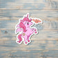 Winged Unicorn Sticker and Bat | Vinyl Sticker or Magnet |Boho Fun |Refrigerator Fridge Car |Fantasy Mythical Creature |Gift for Girl |Sticker or Magnet