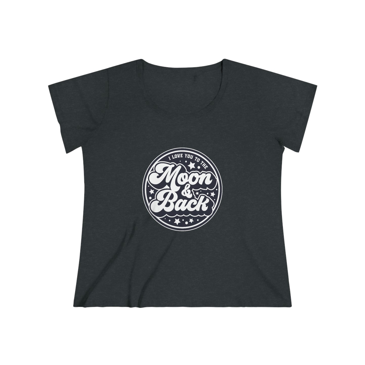 I Love You To The Moon and Back Women's Curvy Tee