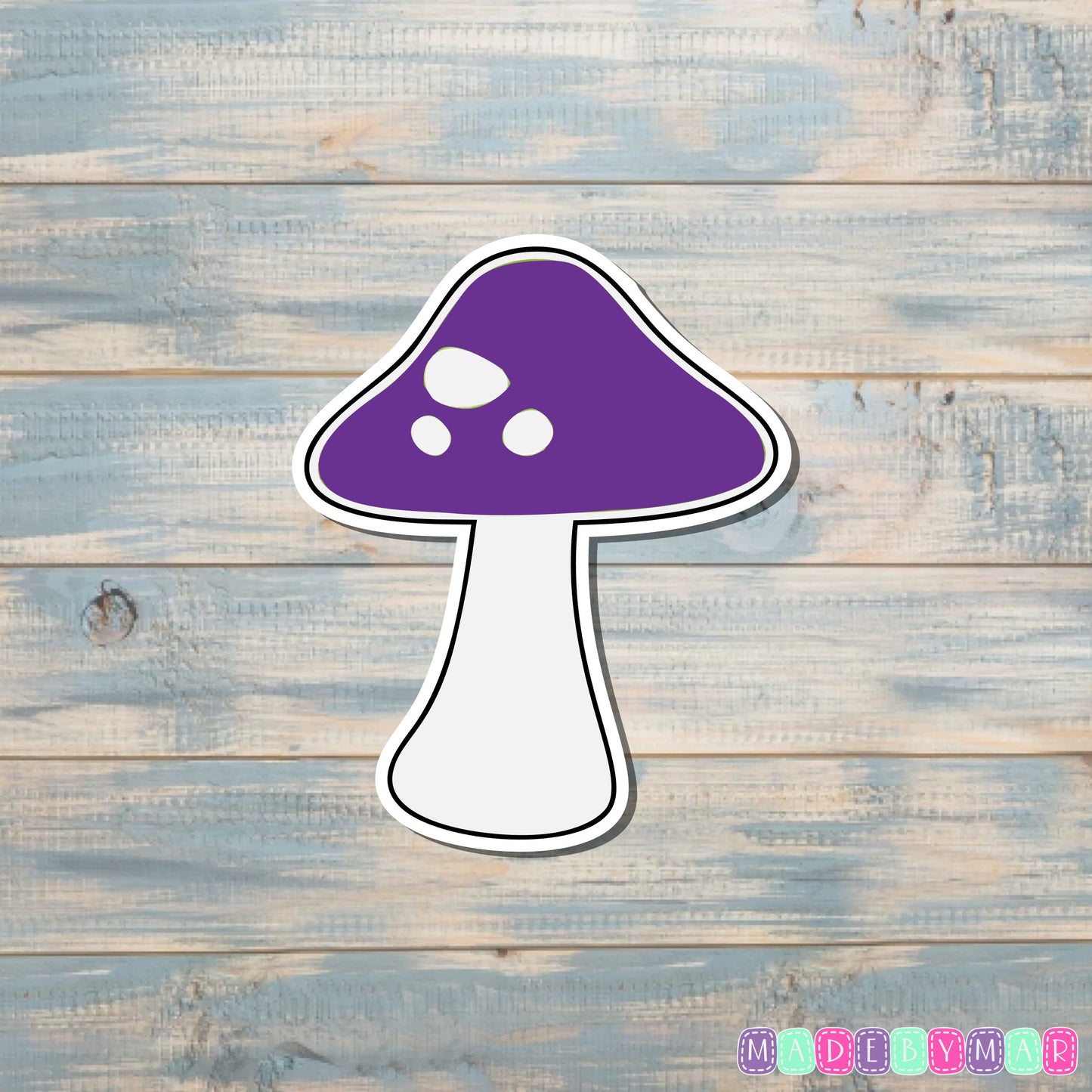 Purple Mushroom Sticker |Sticker or Magnet