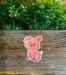 Cute Zodiac Pig, Die Cut Vinyl Sticker, Boho Fun, Water Resistant, Astrology Year of, Farm Animal |Sticker or Magnet