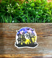 Spooky Scenery, Die Cut Vinyl Sticker, Boho Fun, Water Resistant, Halloween House Haunted |Sticker or Magnet