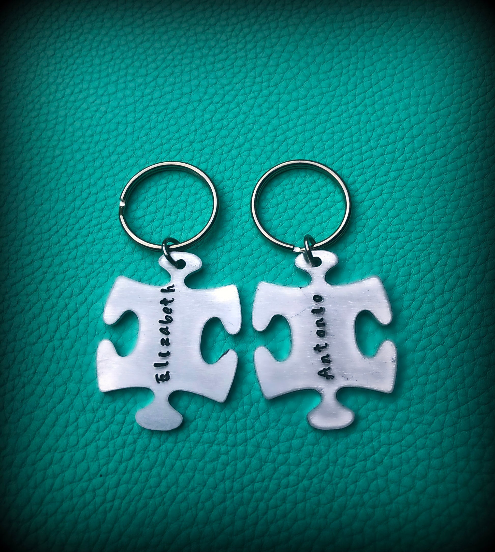 Personalized Puzzle Piece Key Chains-Handmade by Marlayna