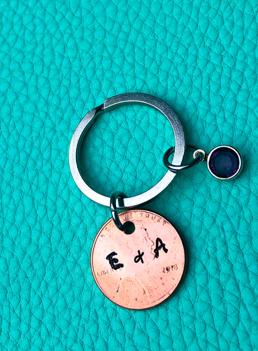 1st Anniversary Key Chain-Handmade by Marlayna