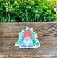 Christmas Pine Tree Gnome, Die Cut Vinyl Sticker, Present Gift, Water Resistant, Winter Season Xmas, Envelope Seal |Sticker or Magnet