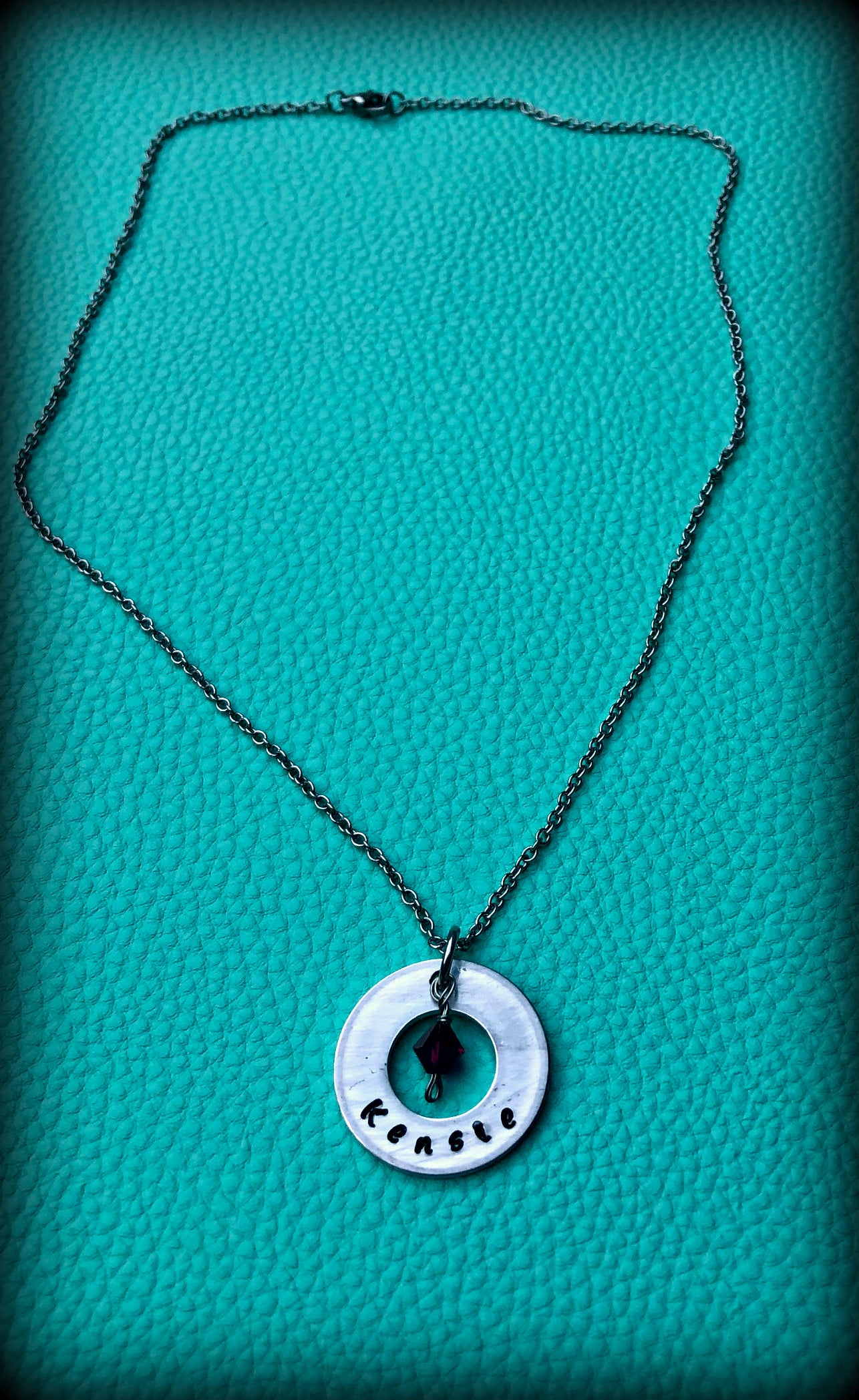 Personalized Name Necklace w/ Birthstone-Handmade by Marlayna