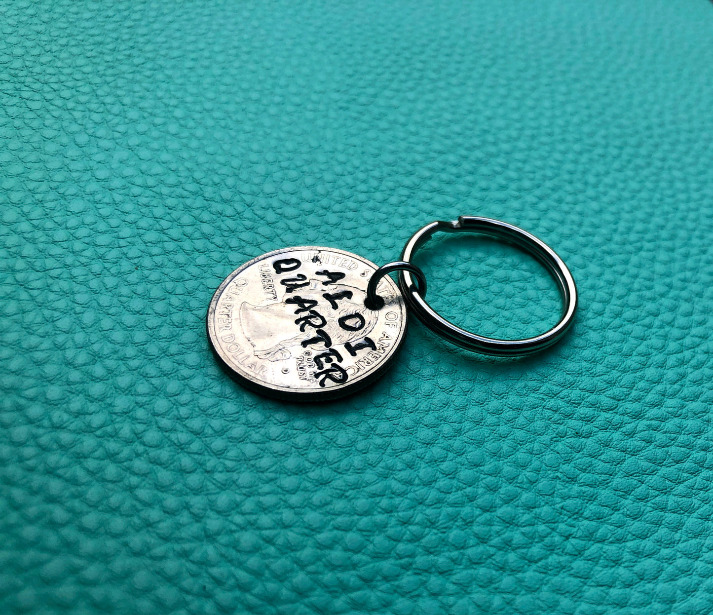 ALDI Quarter Key Chain-Handmade by Marlayna