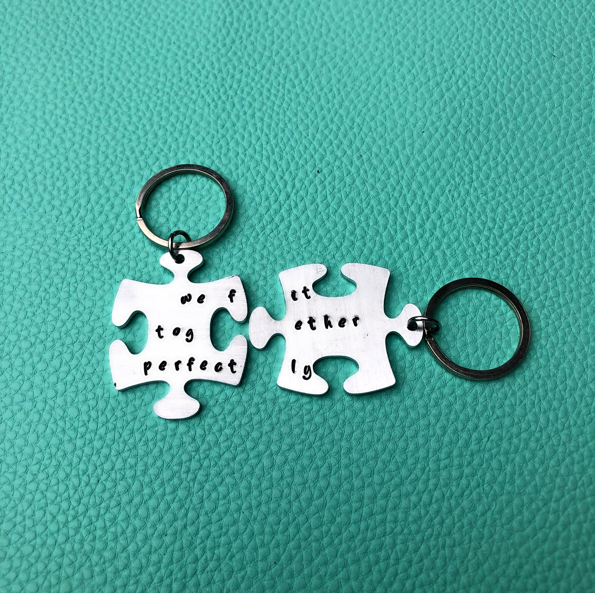 Puzzle Piece Key Chains-Handmade by Marlayna