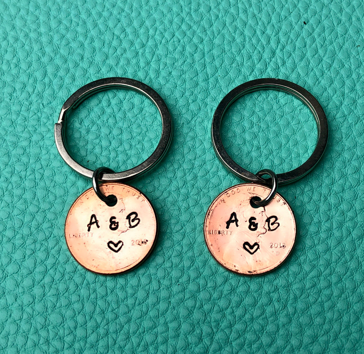 1st Anniversary Key Chain Set-Handmade by Marlayna