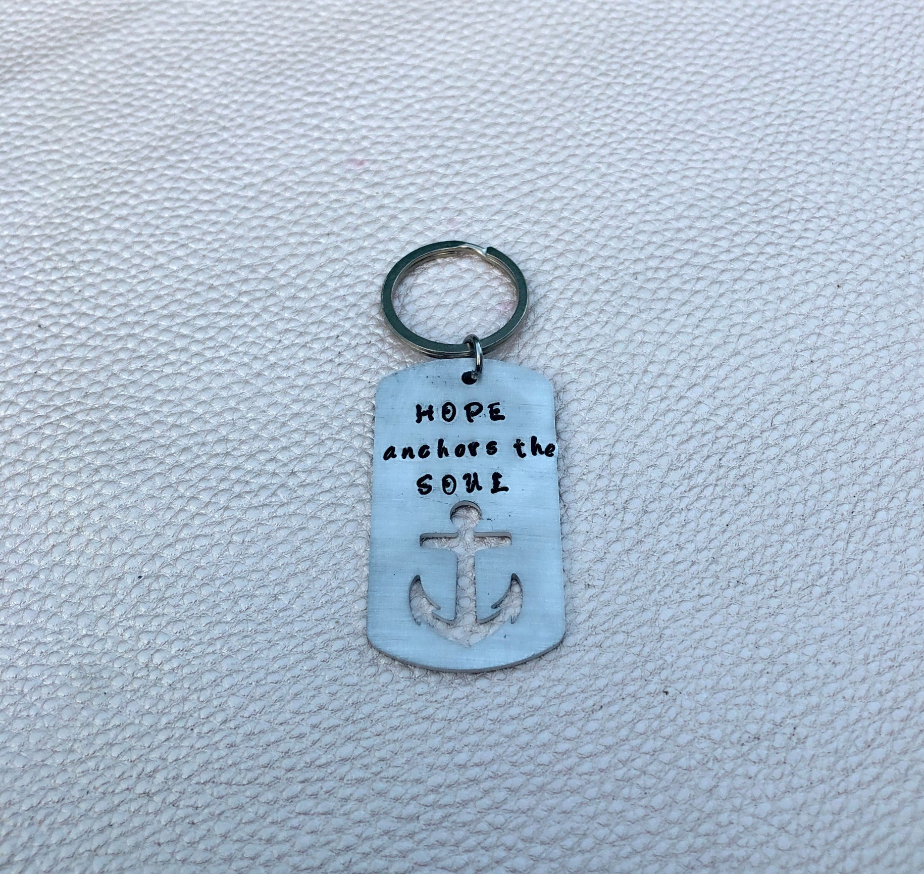 Hope Anchors the Soul Key Chain-Handmade by Marlayna