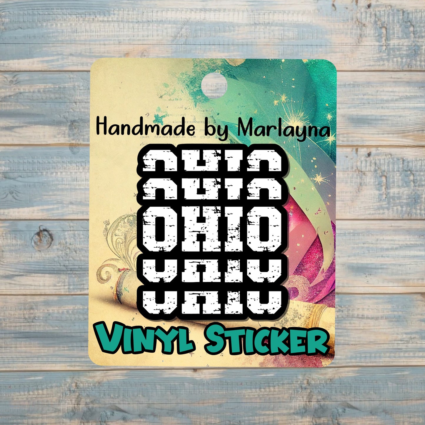 There's a Crystal for That Tie Dye, Die Cut Vinyl Sticker, , Boho Fun, Water Resistant |Sticker or Magnet