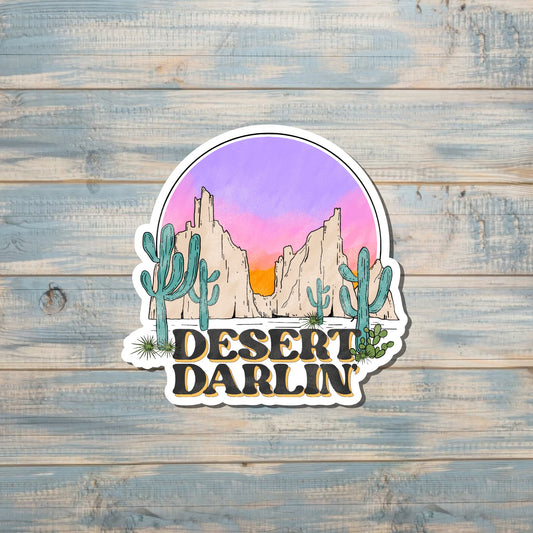 Desert Sticker, Vinyl Magnet |Refrigerator Fridge Car |Western Vibes Boho |Mountain Scene |Sticker or Magnet