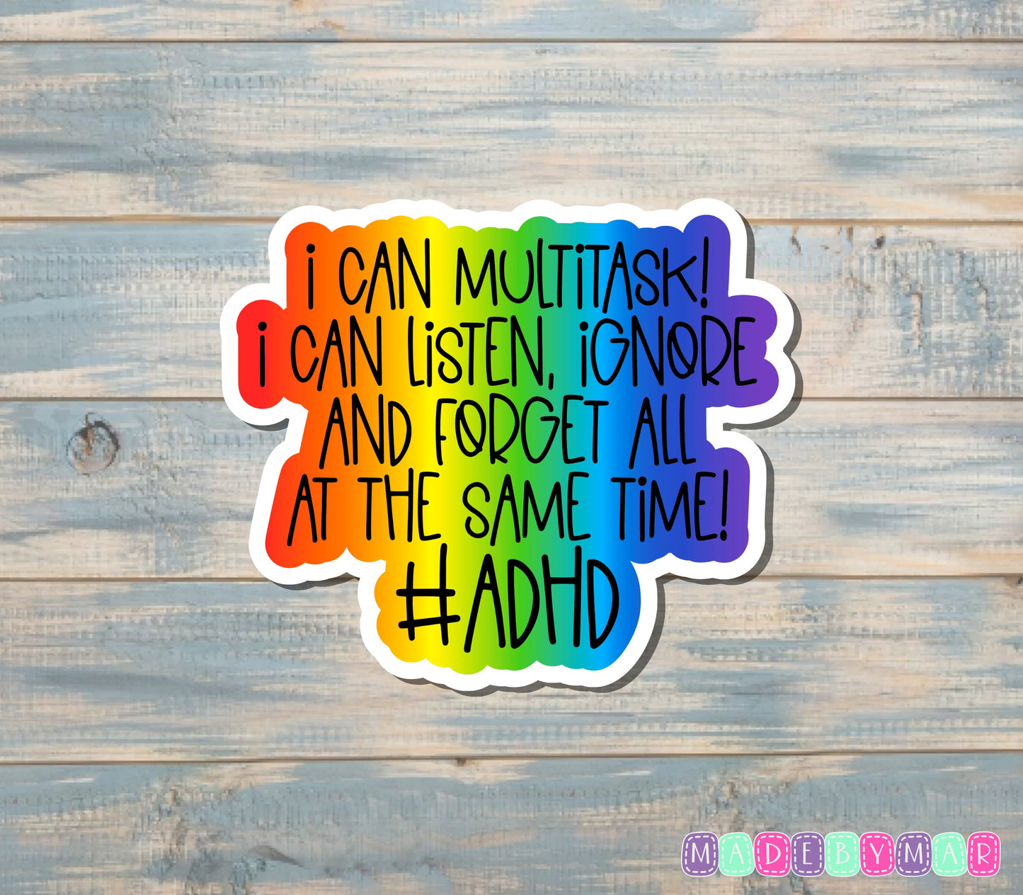 I Can Multitask Sticker, #ADHD |Sticker or Magnet