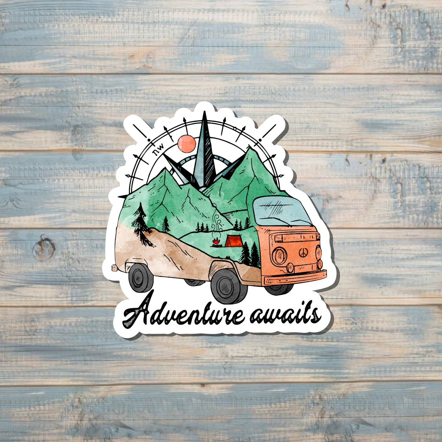 Adventure Awaits |Sticker or Magnet