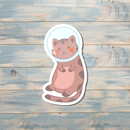 Astronaut Cat Sticker |Sticker or Magnet