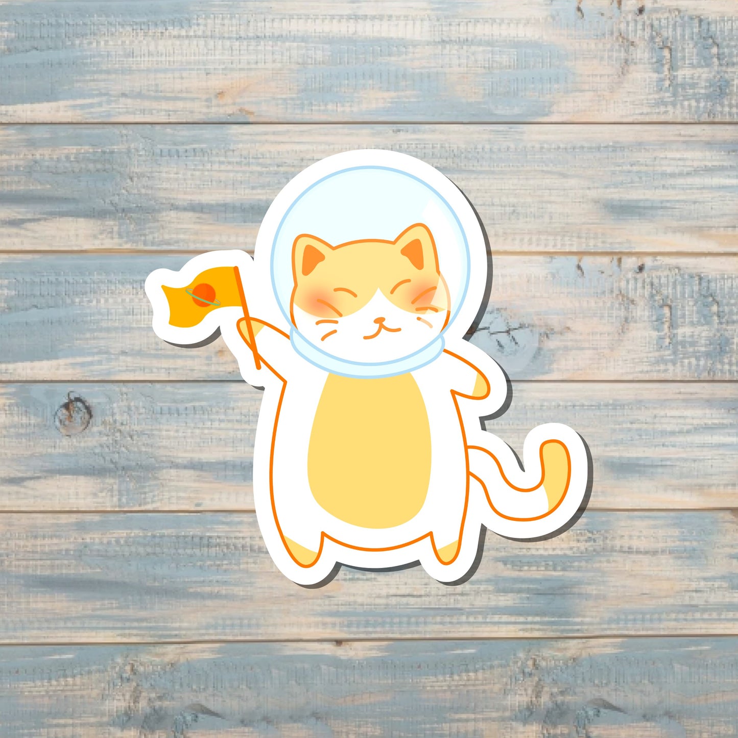 Astronaut Cat Sticker |Sticker or Magnet