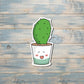 Happy Kawaii Succulent Plant Sticker |Sticker or Magnet