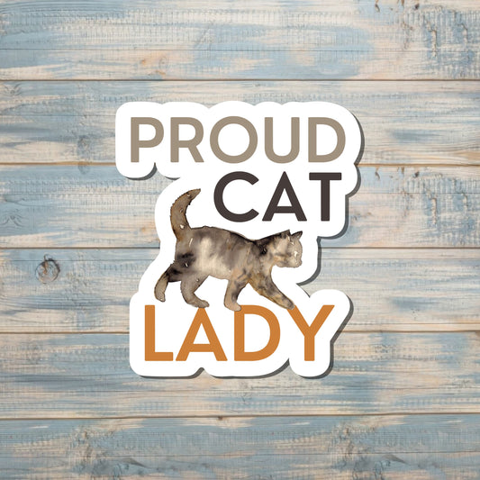 Proud Cat Lady | Sticker or Magnet | Cat Mom