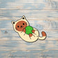 Cute Cat Playing with Yarn Sticker |Sticker or Magnet