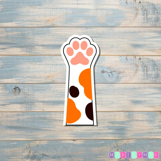 Calico Cat Paw Sticker |Sticker or Magnet