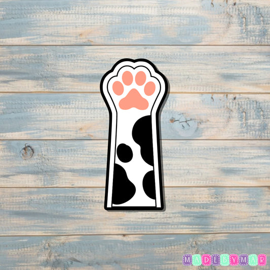 White and Black Cat Paw Sticker |Sticker or Magnet