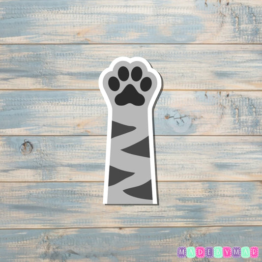 Grey Cat Paw Sticker |Sticker or Magnet