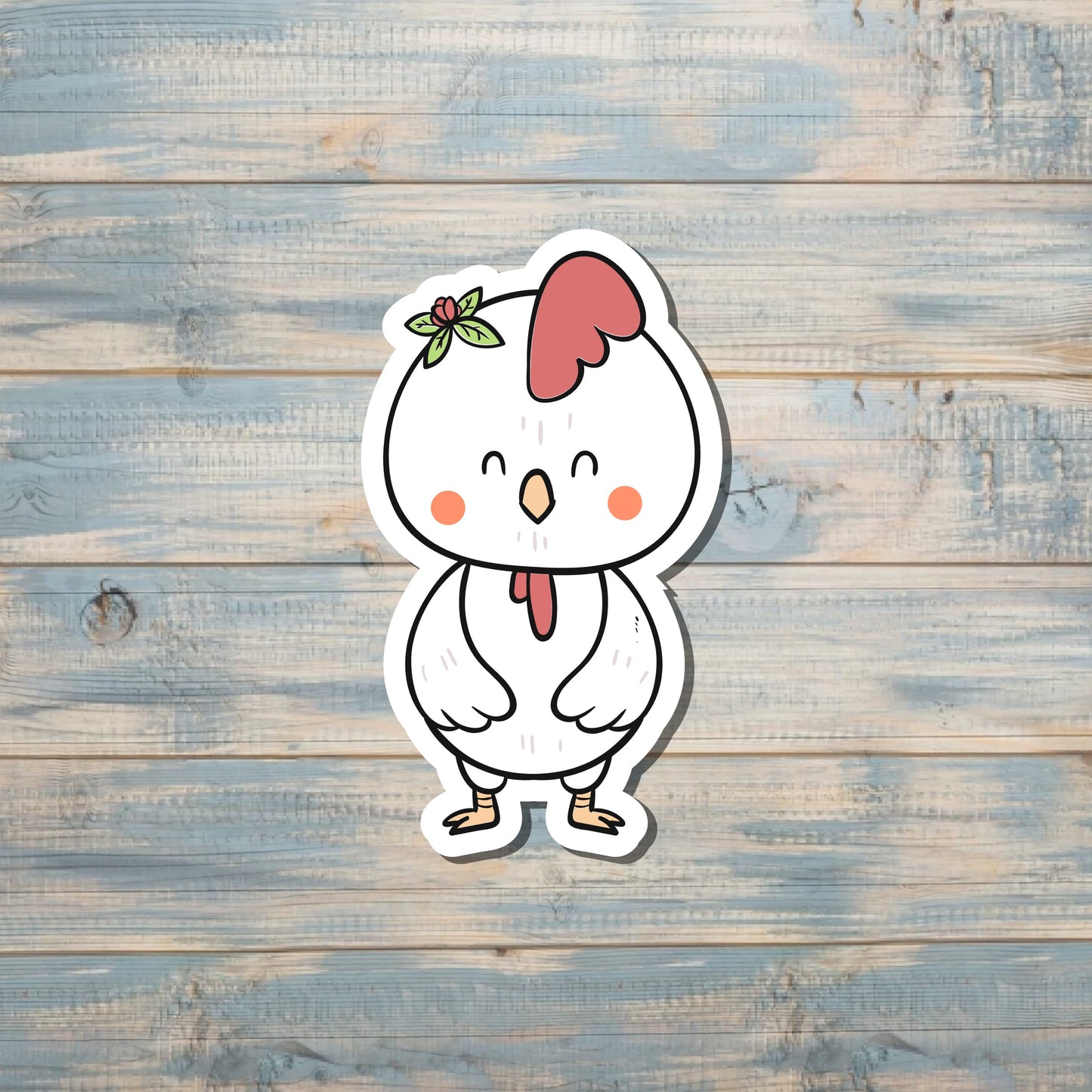 Cute Rooster Sticker |Sticker or Magnet