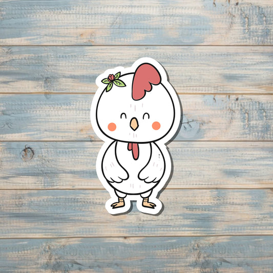 Cute Chicken Rooster Sticker |Sticker or Magnet