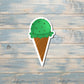 Mint Chocolate Chip Ice Cream Cone Sticker |Sticker or Magnet