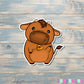 Cute Brown Cow Sticker |Sticker or Magnet