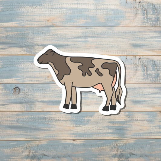 Farm Cow, Die Cut Vinyl Sticker, , Boho Fun, Water Resistant |Sticker or Magnet