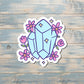 Cute Crystals an Flowers, Die Cut Sticker, Graphic Art Sticker, Vinyl, , Inspire Motivate |Sticker or Magnet